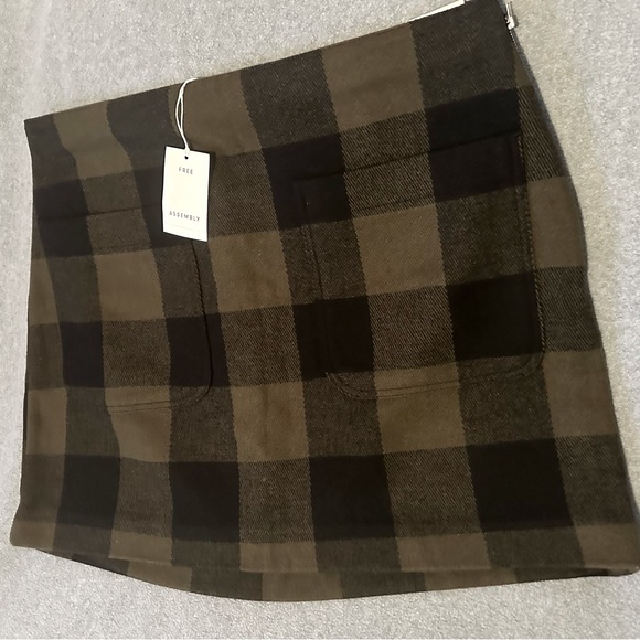 NWT Free Assembly Buffalo Check Print Mini Skirt Size 2X - Picture 3 of 5